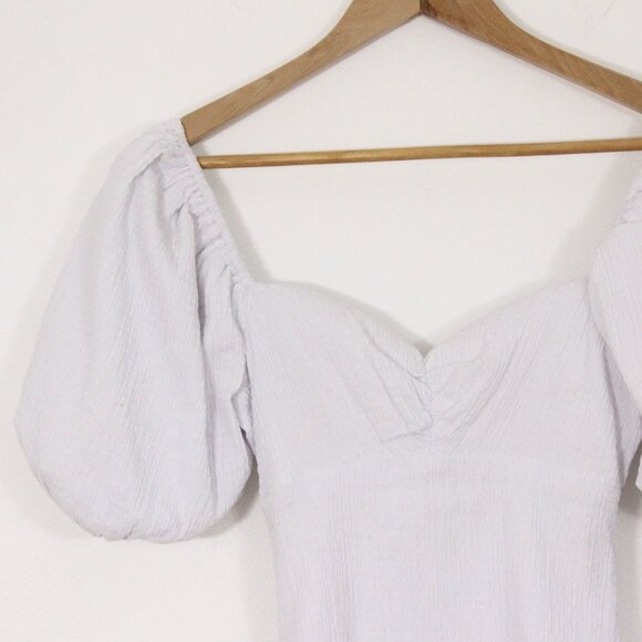 GUESS Womens White Short Sleeve Charlotte Tie Back Mini Dress - Picture 10 of 16